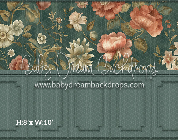 Fine Art Wallpaper Georgian Florals (Room 1 Mint) (HL)