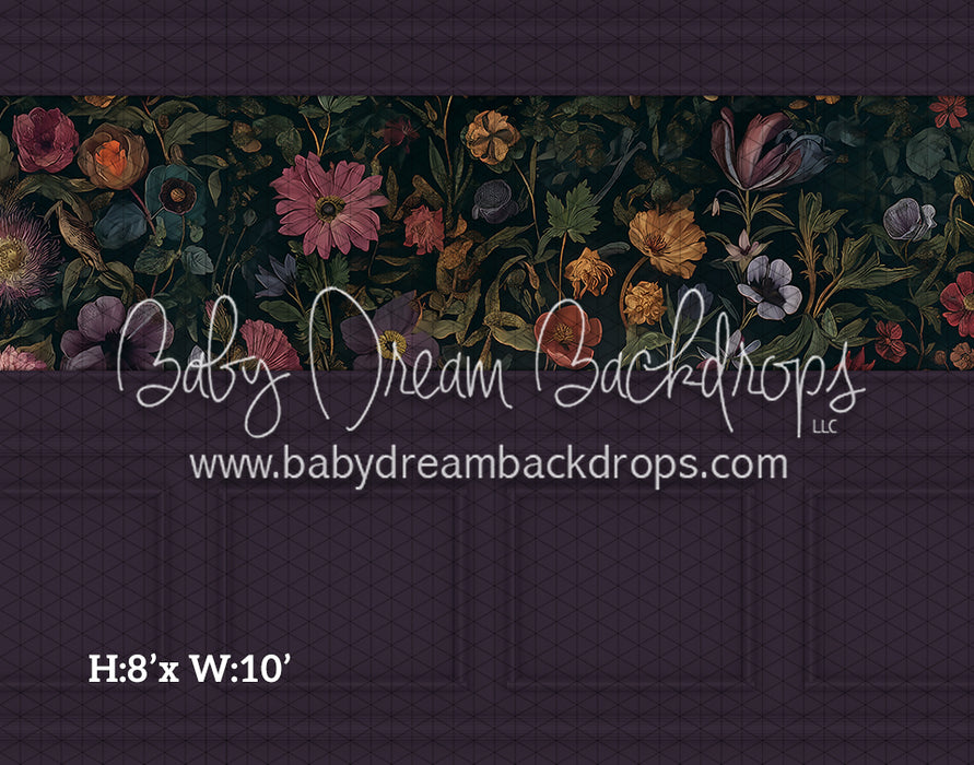 Fine Art Wallpaper Jeweled Florals (Room 2 Purple) (HL)