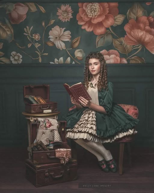 Fine Art Wallpaper Georgian Florals (Room 1 Green) (HL)