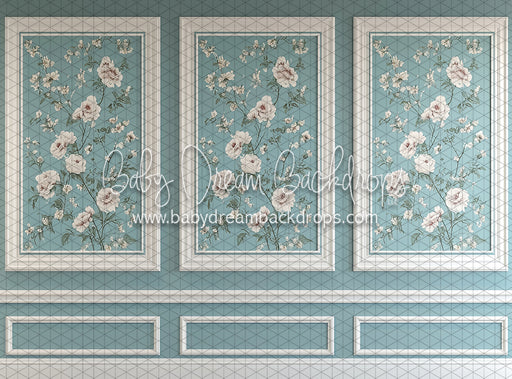 Floral Foliowall Dusty Blue (KR)