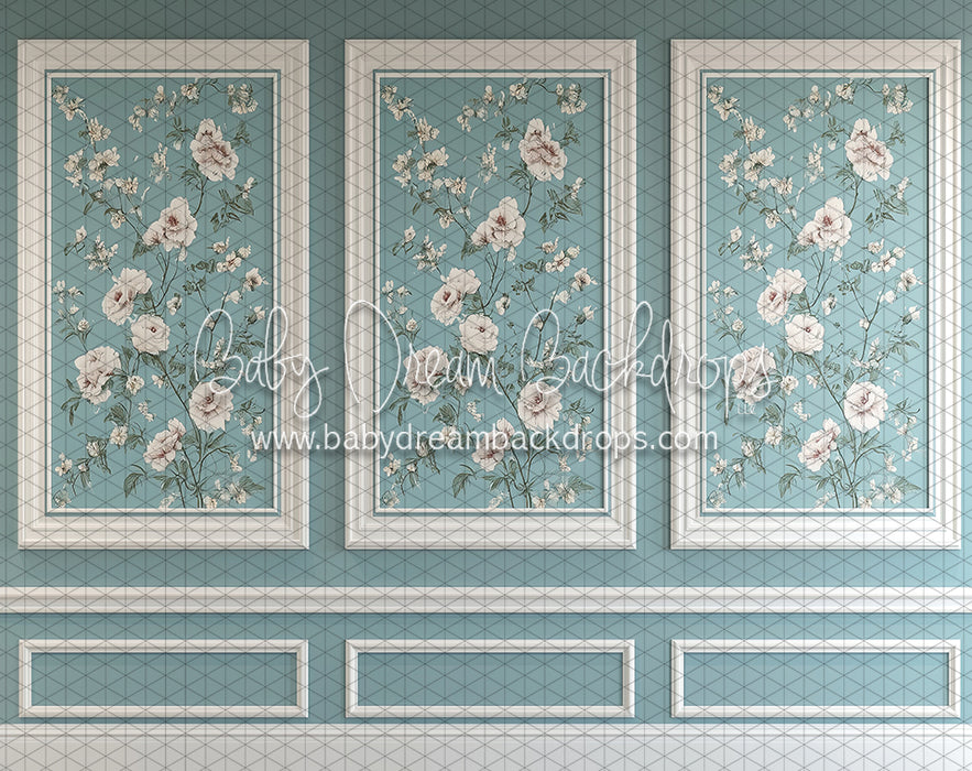 Floral Foliowall Dusty Blue (KR)