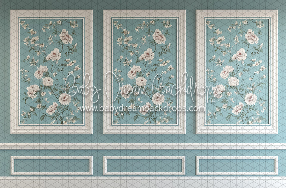 Floral Foliowall Dusty Blue (KR)