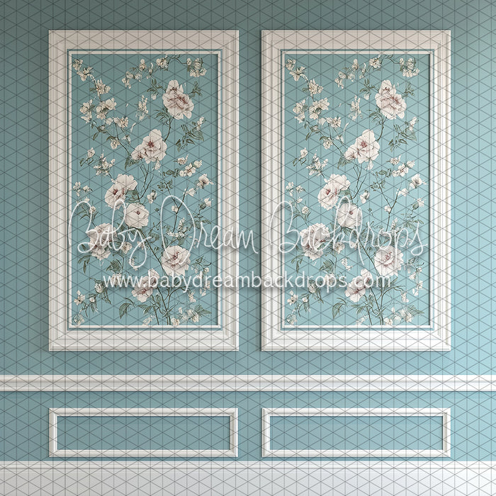Floral Foliowall Dusty Blue (KR)