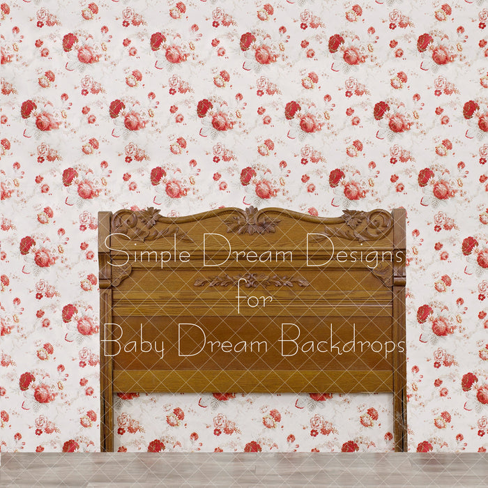 Floral Wallpaper Headboard