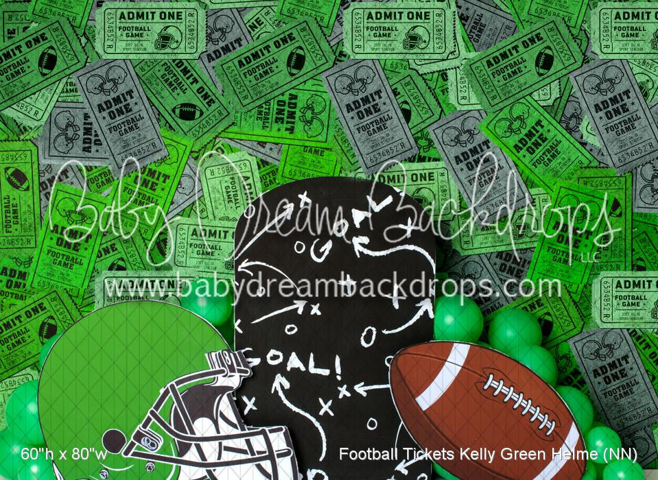Football Tickets Kelly Green Helmet (NN)