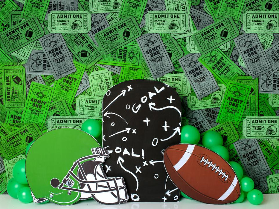 Football Tickets Kelly Green Helmet (NN)