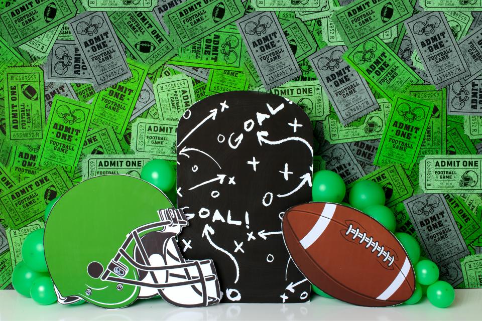Football Tickets Kelly Green Helmet (NN)