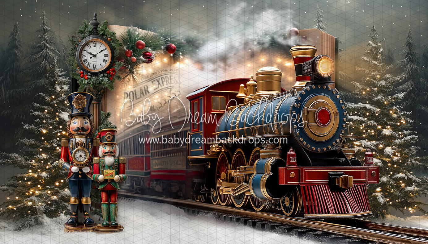 Forest Fables Holiday Express (JA) — Baby Dream Backdrops