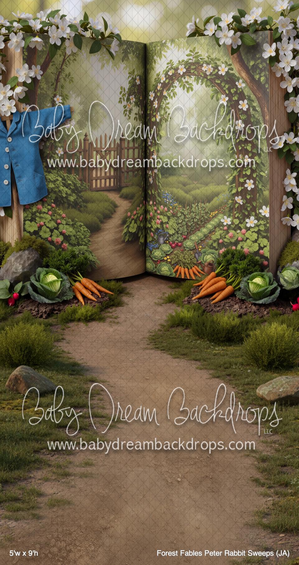 Forest Fables Peter Rabbit Sweeps (JA) — Baby Dream Backdrops