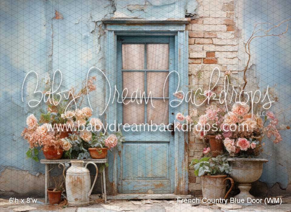 French Country Blue Door (WM)