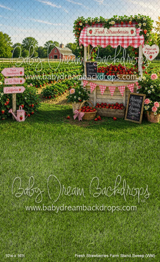 Fresh Strawberries Farm Stand Sweep (WM)