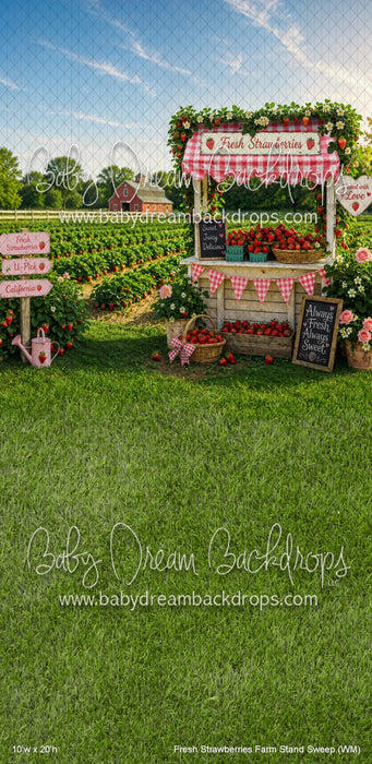 Fresh Strawberries Farm Stand Sweep (WM)