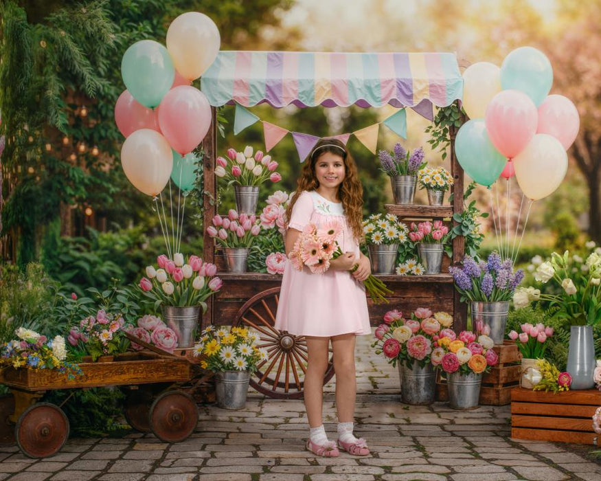 RTS FBK 8x10 Dream FleeceGarden Park Flower Cart (WM) (Whitney)