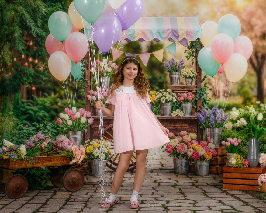 RTS FBK 8x10 Dream FleeceGarden Park Flower Cart (WM) (Whitney)