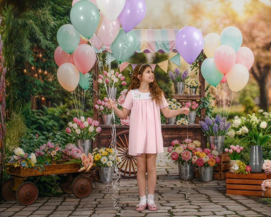 RTS FBK 8x10 Dream FleeceGarden Park Flower Cart (WM) (Whitney)