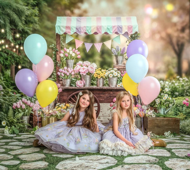 Garden Park Flower Cart (No Balloons) (WM)