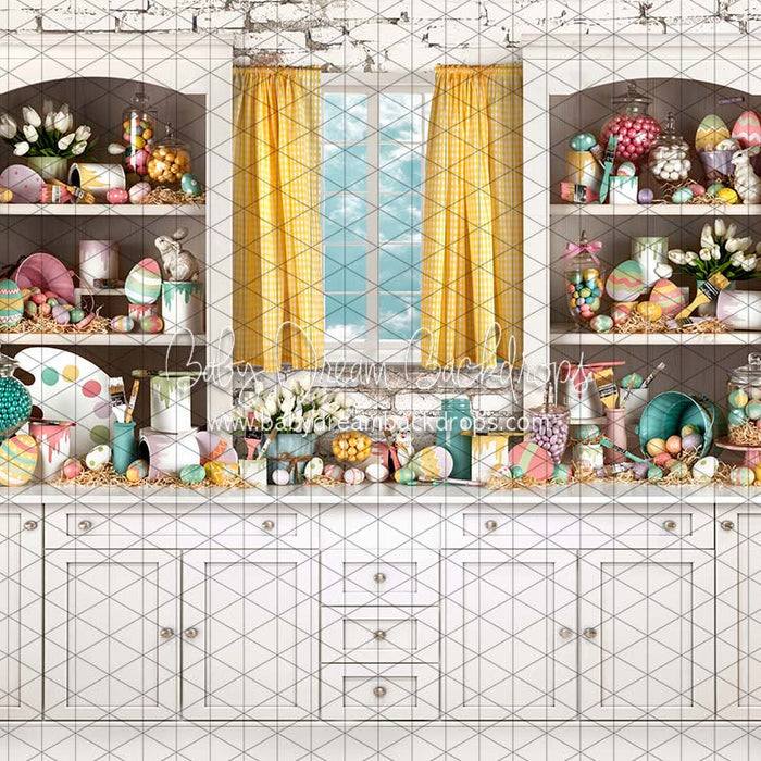 Gather Round the Eggs White Kitchen (JA)