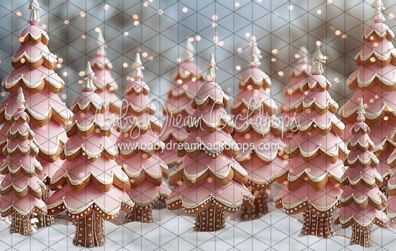 Gingerbread Tree Farm Pink (JA)