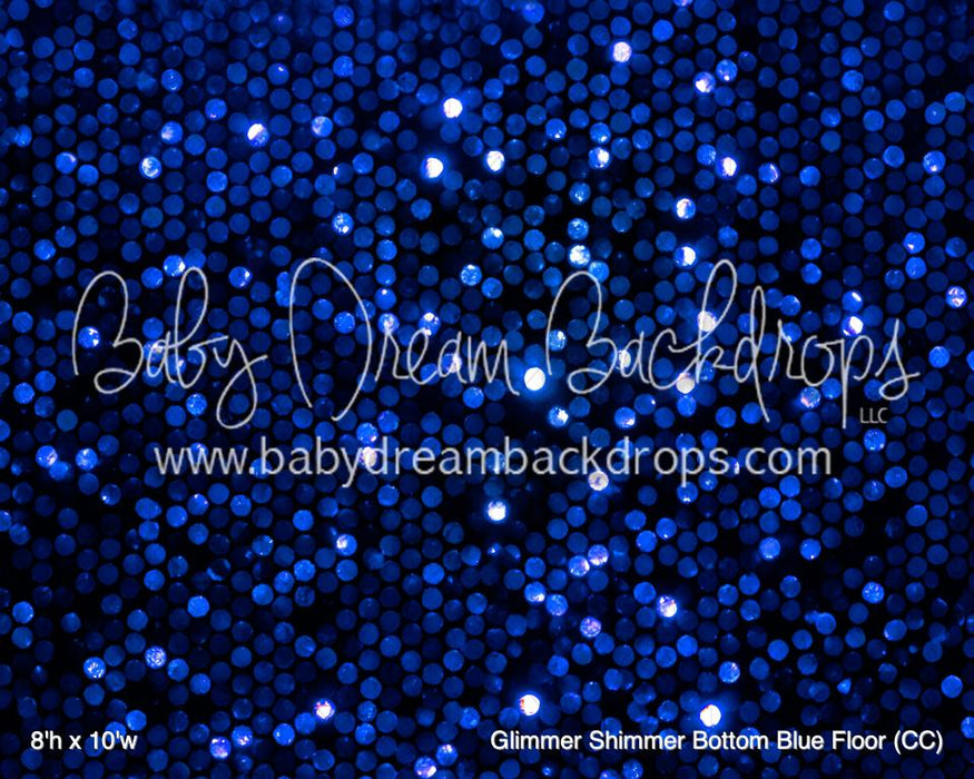 Glimmer Shimmer Bottom Blue Fabric Floor (CC)
