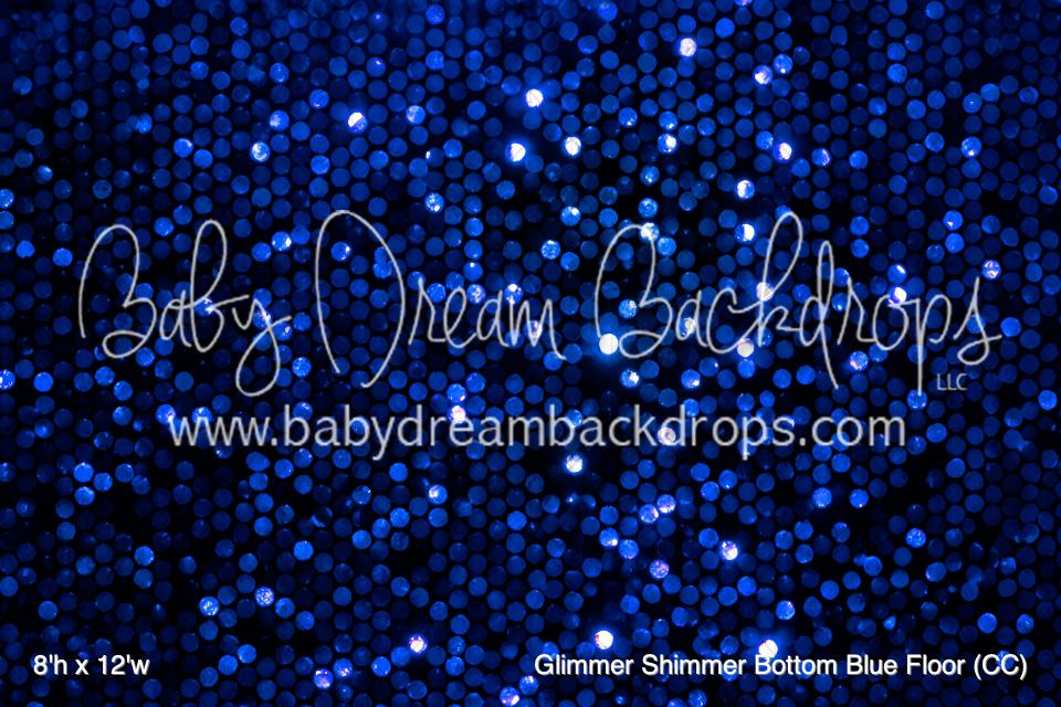 Glimmer Shimmer Bottom Blue Fabric Floor (CC)