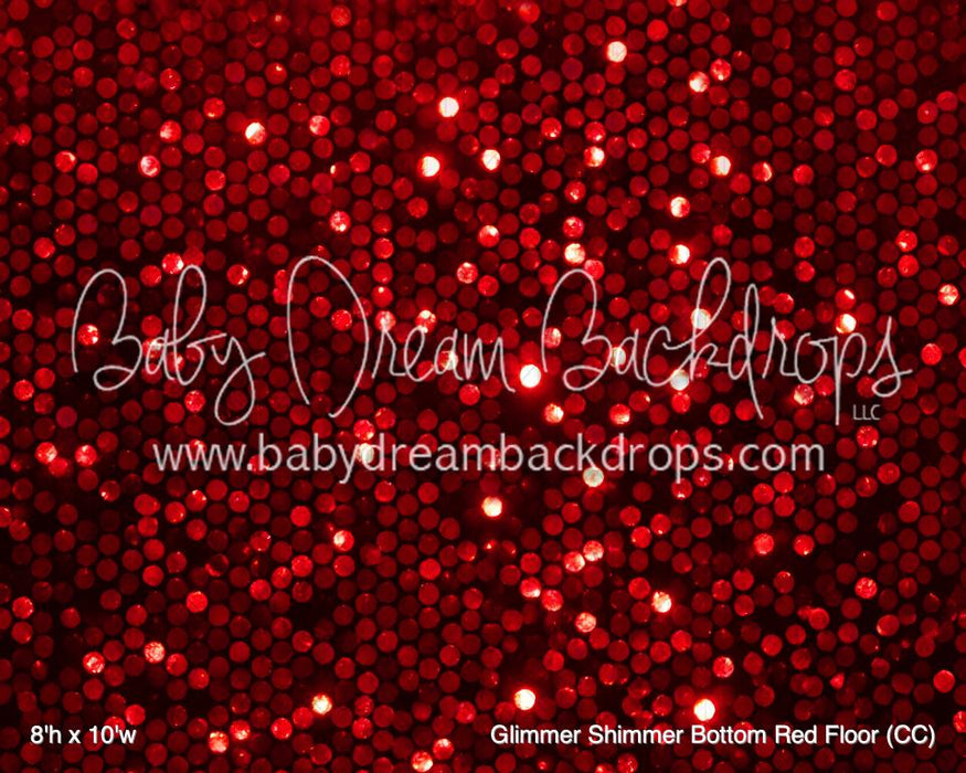 Glimmer Shimmer Bottom Red Fabric Floor (CC)