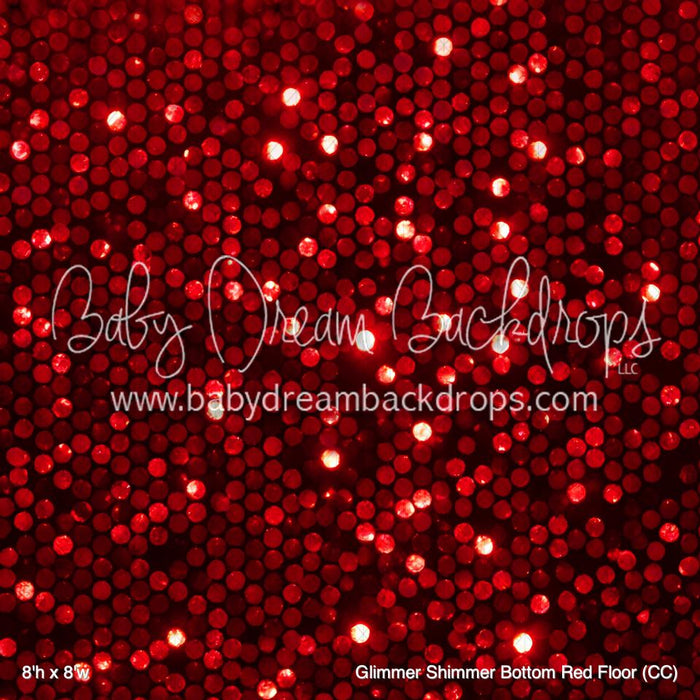 Glimmer Shimmer Bottom Red Fabric Floor (CC)