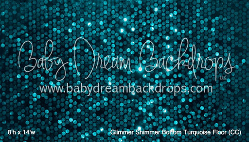Glimmer Shimmer Bottom Turquoise Fabric Floor (CC)