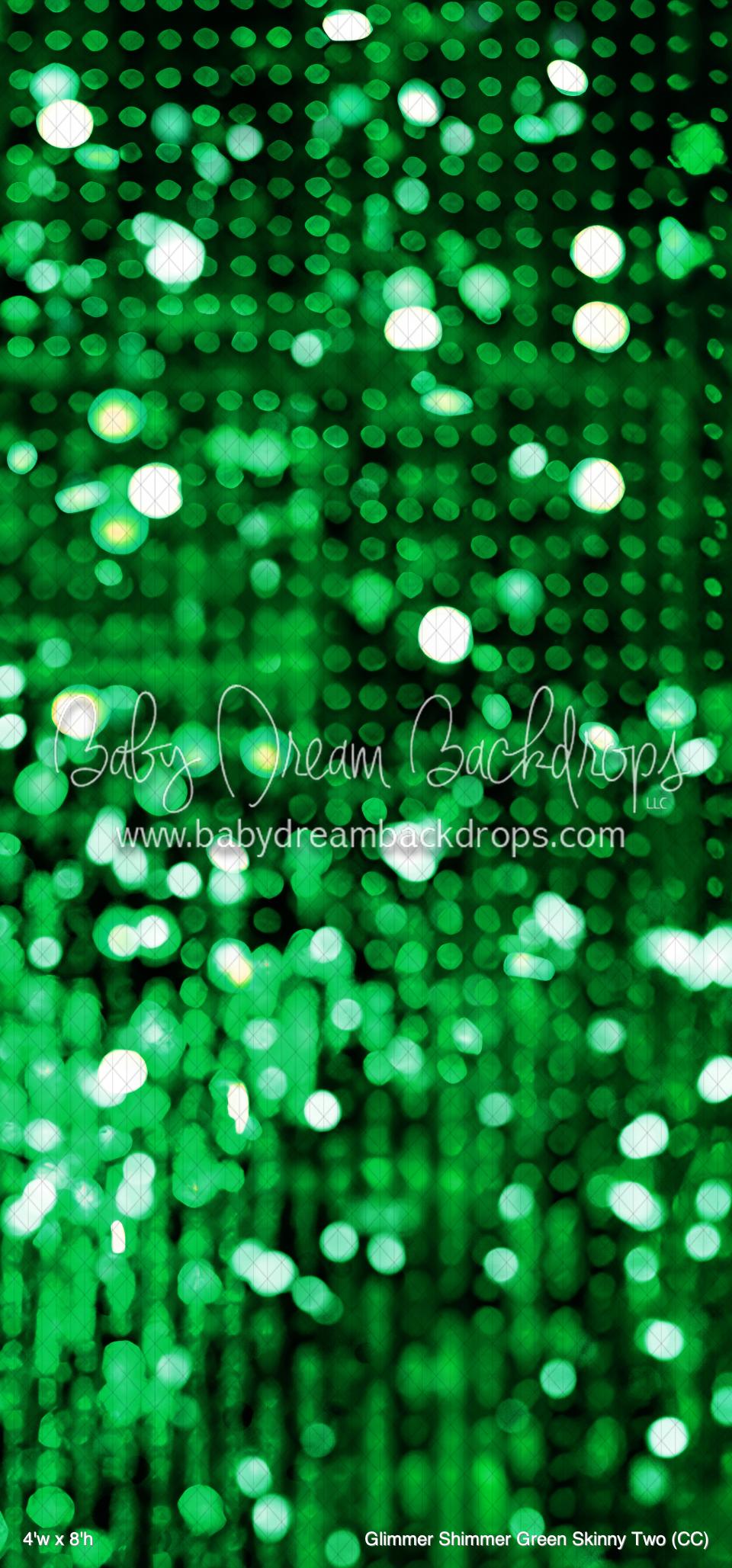 Glimmer Shimmer Green Skinny Two (CC) — Baby Dream Backdrops