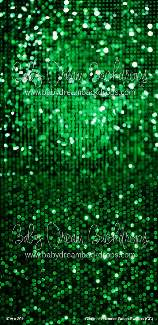 Glimmer Shimmer Green Sweeps (CC)