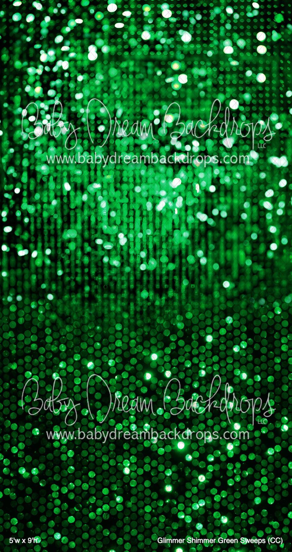 Glimmer Shimmer Green Sweeps (CC) — Baby Dream Backdrops