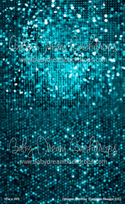 Glimmer Shimmer Turquoise Sweeps (CC)
