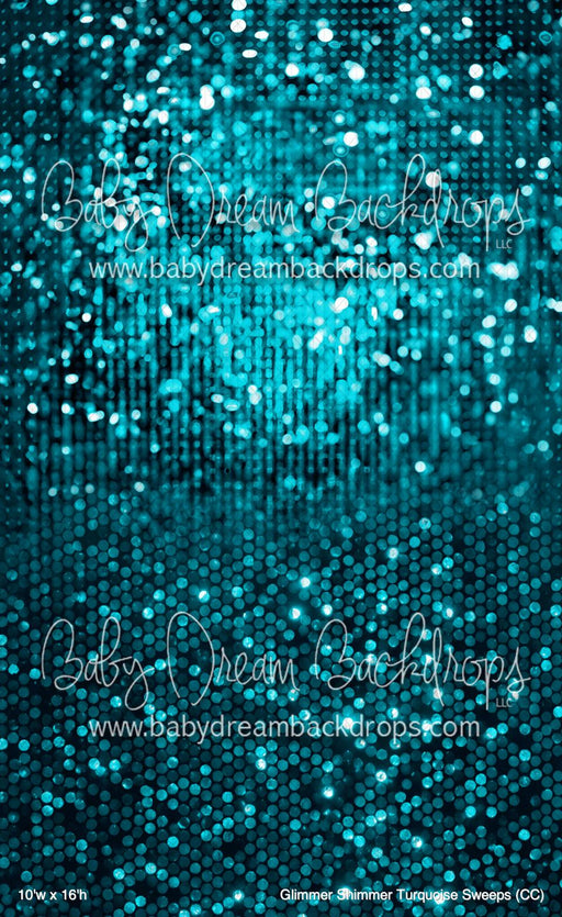 Glimmer Shimmer Turquoise Sweeps (CC)