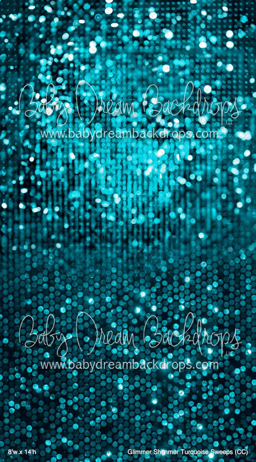 Glimmer Shimmer Turquoise Sweeps (CC)