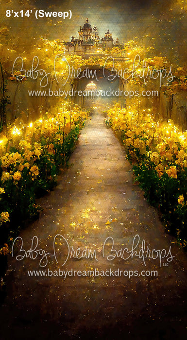 Sweeps Glowing Castle with Yellow Flowers (BD)