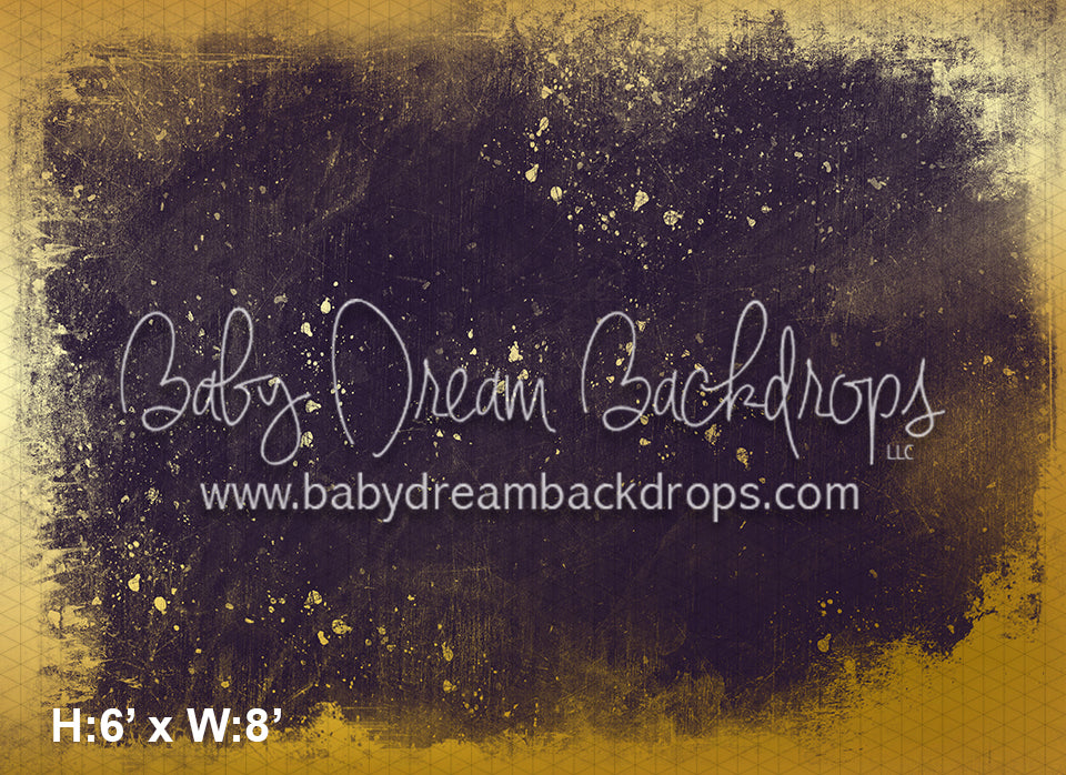 Gold Grunge in Eggplant (WM)