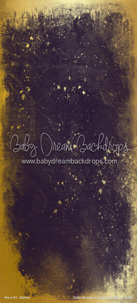 Gold Grunge in Eggplant Skinny (WM)