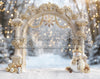 Gold Sparkle Arch with snowman (MD)