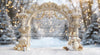 Gold Sparkle Arch with snowman (MD)