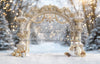 Gold Sparkle Arch with snowman (MD)