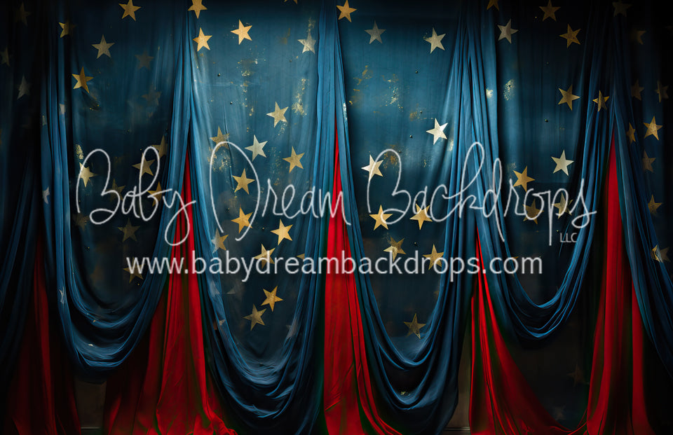 Gold Star Spangled Drapes (MD)