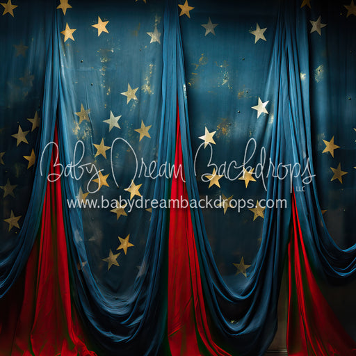 Gold Star Spangled Drapes (MD)