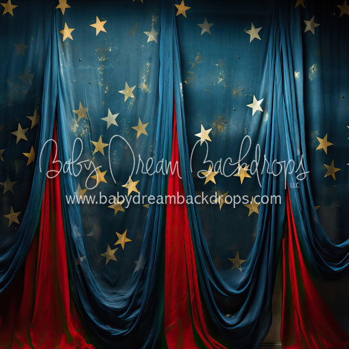 Gold Star Spangled Drapes (MD)