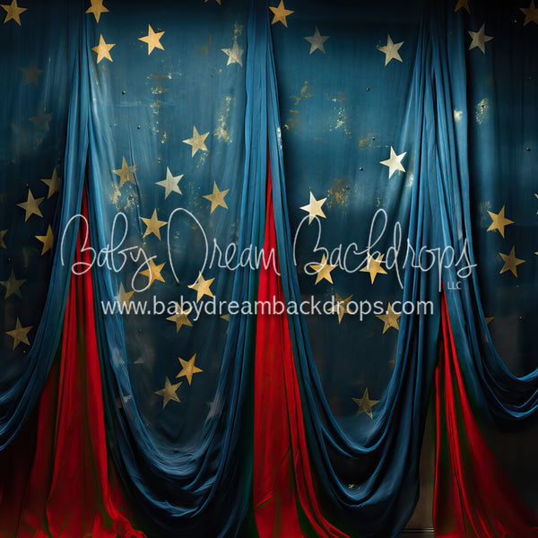 Gold Star Spangled Drapes (MD)