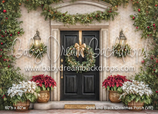 Gold and Black Christmas Porch (VR)