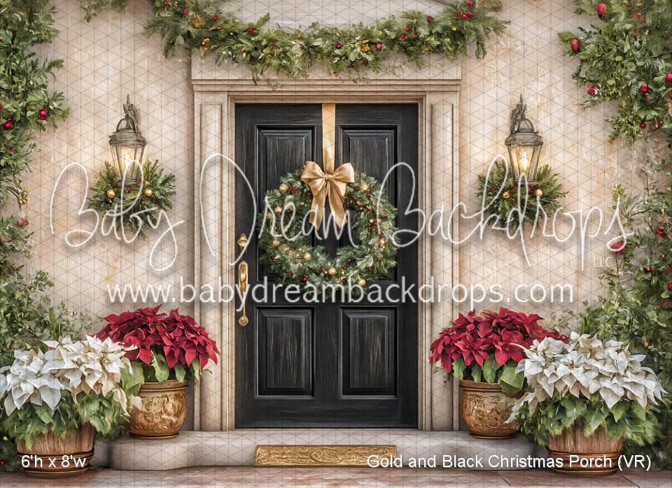 Gold and Black Christmas Porch (VR)