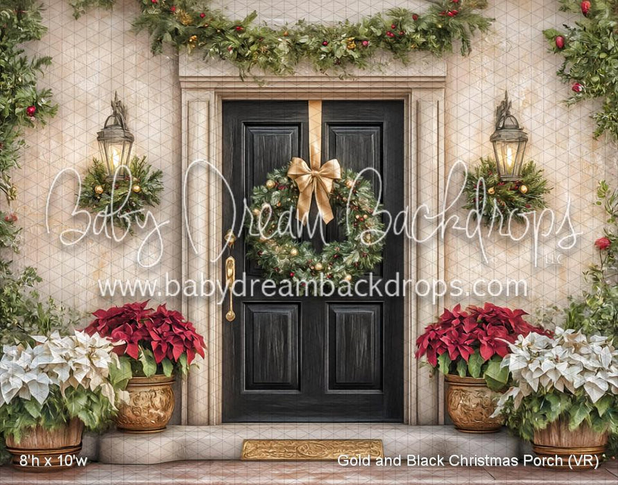 Gold and Black Christmas Porch (VR)
