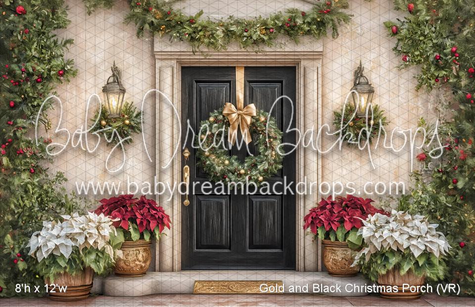 Gold and Black Christmas Porch (VR)