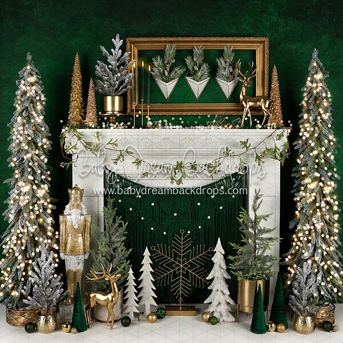 Gold and Greens Mantel