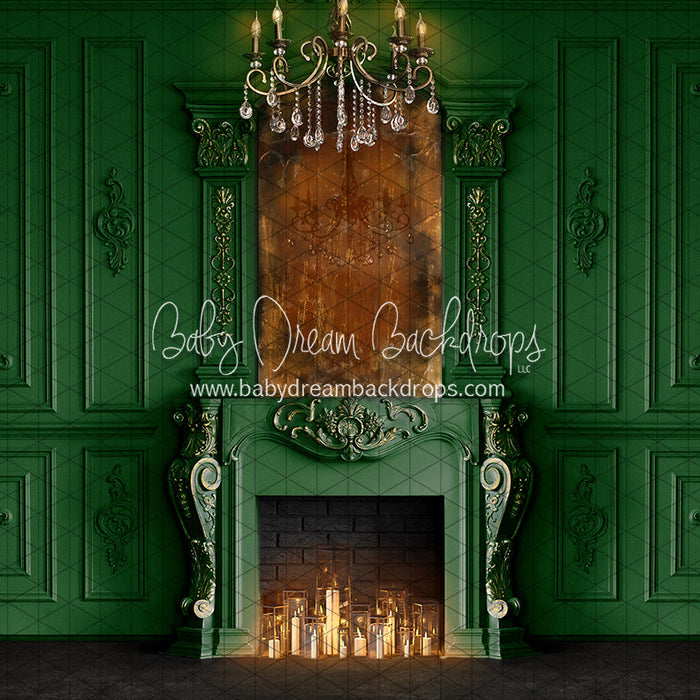 Gorgeous Green Fireplace (CC)