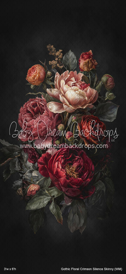 Gothic Floral Crimson Silence Skinny (WM)